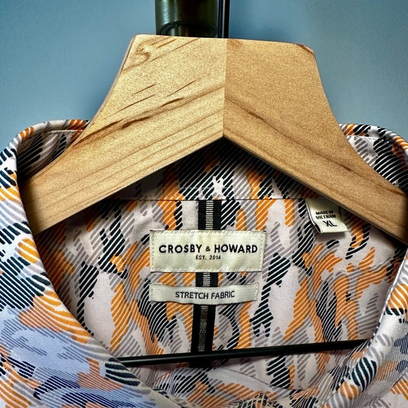 Shirt with orange grey and black modern camo. - Picture 5 of 5